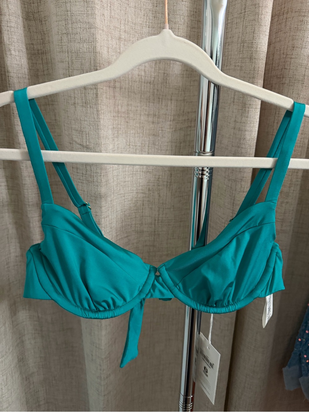 Vitamin A Teal Underwire Bikini Top